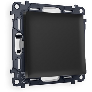 Изображение товара Комплект механизма встраиваемый Ambrella Volt 1-клавишного выключателя ALFA MA801010 Черный матовый QUANT