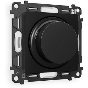 Изображение товара Комплект механизма встраиваемый Ambrella Volt светорегулятора универсального поворотно-нажимного ALFA MA805510 Черный матовый 25-600W/LED 5-300W QUANT