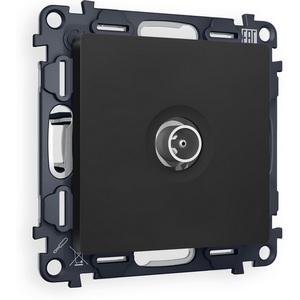 Изображение товара Комплект механизма встраиваемый Ambrella Volt TV розетки оконечной ALFA MA813010 Черный матовый 50-870 MHz 1dB QUANT