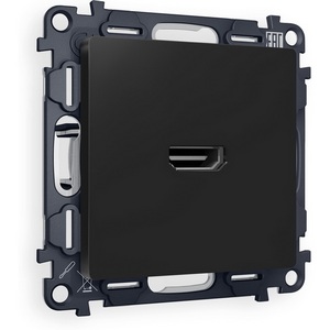 Изображение товара Комплект механизма встраиваемый Ambrella Volt розетки HDMI 2.0 ALFA MA814010 Черный матовый 40V/500mA 2.0GHz 5-18Gbit/s QUANT