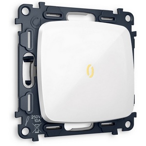 Изображение товара Выключатель одноклавишный с подсветкой (белый глянец) Ambrella Volt QUANT MO102010