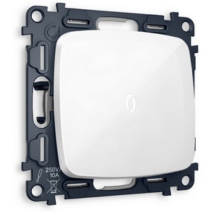 Изображение товара Выключатель одноклавишный с подсветкой (белый глянец) Ambrella Volt QUANT MO102015