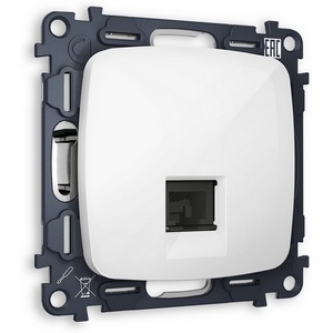 Изображение товара Телефонная розетка RJ-11 (белый глянец) Ambrella Volt QUANT MO112030