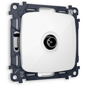 Изображение товара ТВ-розетка проходная (белый глянец) Ambrella Volt QUANT MO113030