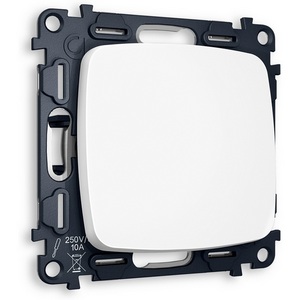 Изображение товара Комплект механизма встраиваемый Ambrella Volt 1-клавишного перекрестного выключателя OMEGA MO121030 Белый матовый QUANT