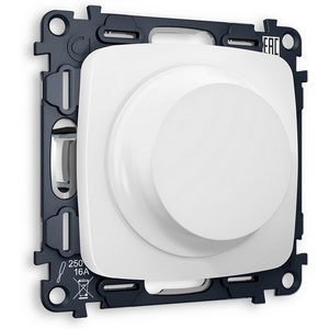 Изображение товара Комплект механизма встраиваемый Ambrella Volt светорегулятора универсального поворотно-нажимного OMEGA MO125510 Белый матовый 25-600W/LED 5-300W QUANT