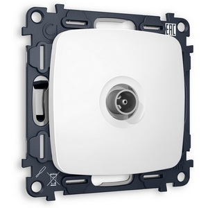 Изображение товара Комплект механизма встраиваемый Ambrella Volt TV розетки оконечной OMEGA MO133010 Белый матовый 50-870 MHz 1dB QUANT