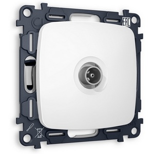 Изображение товара Комплект механизма встраиваемый Ambrella Volt TV розетки проходной OMEGA MO133030 Белый матовый 5-1000 MHz 4dB QUANT