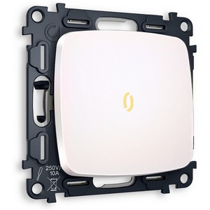 Изображение товара Комплект механизма встраиваемый Ambrella Volt 1-клавишного проходного выключателя с подсветкой 3200K OMEGA MO202030 Жемчуг QUANT