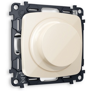 Изображение товара Комплект механизма встраиваемый Ambrella Volt светорегулятора универсального поворотно-нажимного OMEGA MO305510 Бежевый глянец 25-600W/LED 5-300W QUANT