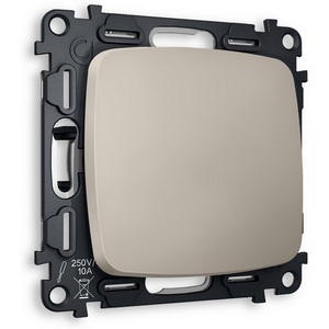 Изображение товара Комплект механизма встраиваемый Ambrella Volt 1-клавишного перекрестного выключателя OMEGA MO361030 Серо-бежевый матовый QUANT