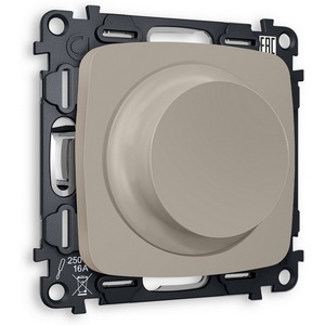 Изображение товара Комплект механизма встраиваемый Ambrella Volt светорегулятора универсального поворотно-нажимного OMEGA MO365510 Серо-бежевый матовый 25-600W/LED 5-300W QUANT