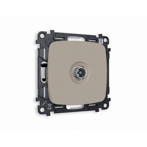 Изображение товара Комплект механизма встраиваемый Ambrella Volt TV розетки проходной OMEGA MO373030 Серо-бежевый матовый 5-1000 MHz 4dB QUANT