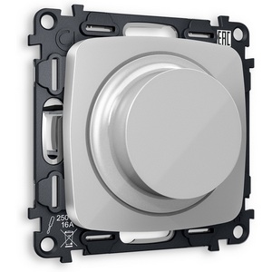 Изображение товара Комплект механизма встраиваемый Ambrella Volt светорегулятора универсального поворотно-нажимного OMEGA MO405510 Серебро глянец 25-600W/LED 5-300W QUANT