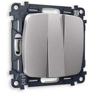 Изображение товара Комплект механизма встраиваемый Ambrella Volt 3-клавишного выключателя OMEGA MO505010 Сталь матовый QUANT