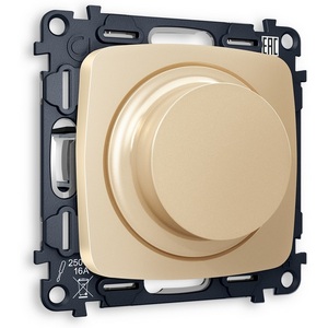 Изображение товара Комплект механизма встраиваемый Ambrella Volt светорегулятора универсального поворотно-нажимного OMEGA MO605510 Шампань 25-600W/LED 5-300W QUANT