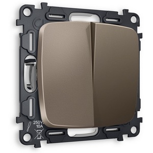 Изображение товара Комплект механизма встраиваемый Ambrella Volt 2-клавишного выключателя OMEGA MO633010 Темная бронза матовый QUANT