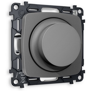 Изображение товара Комплект механизма встраиваемый Ambrella Volt светорегулятора универсального поворотно-нажимного OMEGA MO655510 Антрацит серый 25-600W/LED 5-300W QUANT