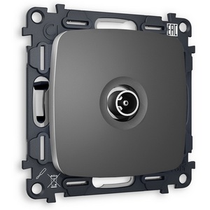 Изображение товара Комплект механизма встраиваемый Ambrella Volt TV розетки проходной OMEGA MO663030 Антрацит серый 5-1000 MHz 4dB QUANT