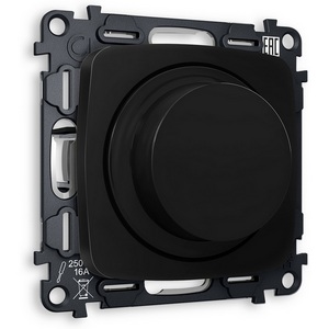 Изображение товара Комплект механизма встраиваемый Ambrella Volt светорегулятора универсального поворотно-нажимного OMEGA MO805510 Черный матовый 25-600W/LED 5-300W QUANT