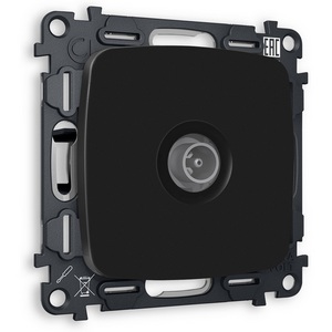 Изображение товара Комплект механизма встраиваемый Ambrella Volt TV розетки проходной OMEGA MO813030 Черный матовый 5-1000 MHz 4dB QUANT