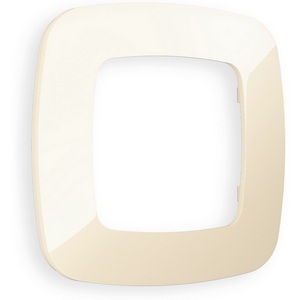 Изображение товара Рамка Ambrella Volt OMEGA Ecta (Бежевый глянец) 1-ая OF140301