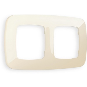 Изображение товара Рамка Ambrella Volt OMEGA Ecta (Бежевый глянец) 2-ая OF140302