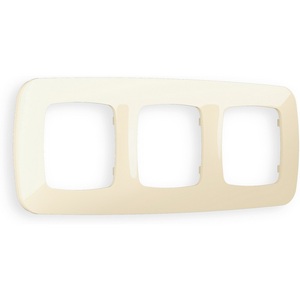 Изображение товара Рамка Ambrella Volt OMEGA Ecta (Бежевый глянец) 3-ая OF140303