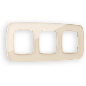 Изображение товара Рамка Ambrella Volt OMEGA Radian (Бежевый Стекло закаленное натуральное) 3-ая OF350303