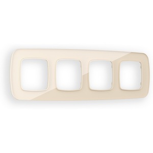 Изображение товара Рамка Ambrella Volt OMEGA Radian (Бежевый Стекло закаленное натуральное) 4-ая OF350304