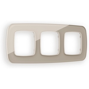 Изображение товара Рамка Ambrella Volt OMEGA Radian (Серо-бежевый Стекло закаленное натуральное) 3-ая OF350603