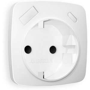 Изображение товара Лицевая панель Ambrella Volt OMEGA (Белый матовый) для электрической розетки с/з со шторками 2USB A+C QUANT OP1300