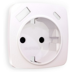 Изображение товара Лицевая панель Ambrella Volt OMEGA (Жемчуг) для электрической розетки с заземлением со шторками 2USB A+C QUANT OP2100