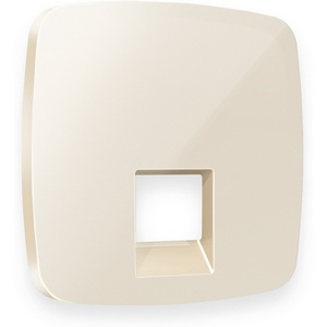 Изображение товара Лицевая панель Ambrella Volt OMEGA (Бежевый глянец) для компьютерной/телефонной розетки RJ-45/RJ-11 QUANT OP3120