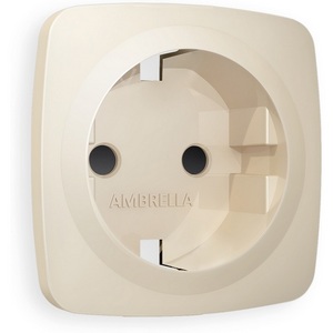 Изображение товара Лицевая панель Ambrella Volt OMEGA (Бежевый матовый) для электрической розетки с/з со шторками QUANT OP3270