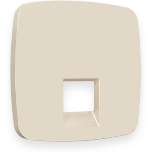 Изображение товара Лицевая панель Ambrella Volt OMEGA (Бежевый матовый) для компьютерной/телефонной розетки RJ-45/RJ-11 QUANT OP3320