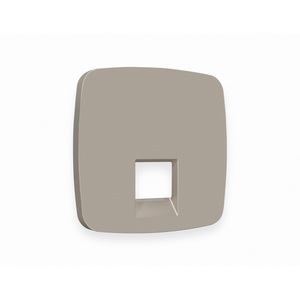 Изображение товара Лицевая панель Ambrella Volt OMEGA (Серо-бежевый матовый) для компьютерной/телефонной розетки RJ-45/RJ-11 QUANT OP3720