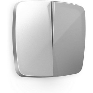 Изображение товара Лицевая панель Ambrella Volt OMEGA (Серебро глянец) для 2-клавишных выключателей QUANT OP4030