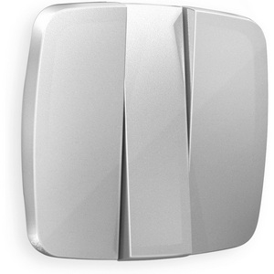 Изображение товара Лицевая панель Ambrella Volt OMEGA (Серебро глянец) для 3-клавишных выключателей QUANT OP4050