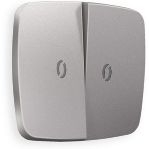 Изображение товара Лицевая панель Ambrella Volt OMEGA (Сталь матовый) для 2-клавишных выключателей с подсветкой QUANT OP5040