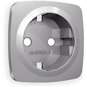 Изображение товара Лицевая панель Ambrella Volt OMEGA (Сталь матовый) для электрической розетки с заземлением QUANT OP5060