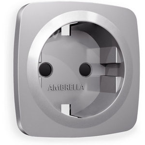 Изображение товара Лицевая панель Ambrella Volt OMEGA (Сталь матовый) для электрической розетки с заземлением со шторками QUANT OP5070