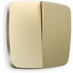 Изображение товара Лицевая панель Ambrella Volt OMEGA (Шампань) для 2-клавишных выключателей QUANT OP6030