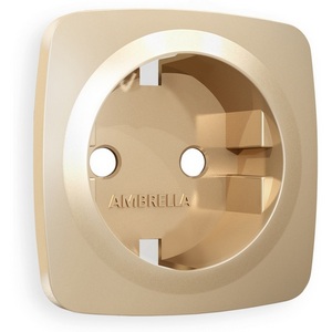 Изображение товара Лицевая панель Ambrella Volt OMEGA (Шампань) для электрической розетки с заземлением QUANT OP6060