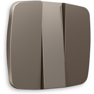 Изображение товара Лицевая панель Ambrella Volt OMEGA (Темная бронза матовый) для 3-клавишных выключателей QUANT OP6350