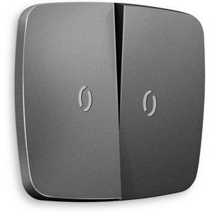 Изображение товара Лицевая панель Ambrella Volt OMEGA (Антрацит серый) для 2-клавишных выключателей с подсветкой QUANT OP6540