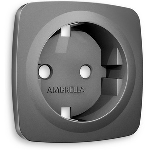 Изображение товара Лицевая панель Ambrella Volt OMEGA (Антрацит серый) для электрической розетки с заземлением QUANT OP6560