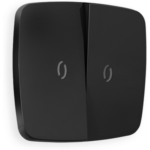 Изображение товара Лицевая панель Ambrella Volt OMEGA (Черный матовый) для 2-клавишных выключателей с подсветкой QUANT OP8040