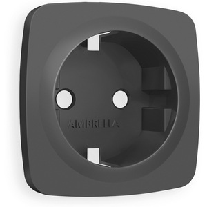 Изображение товара Лицевая панель Ambrella Volt OMEGA (Графит Мягкое касание) для электрической розетки с заземлением QUANT OP9060