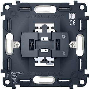 Изображение товара Механизм встраиваемый 1-клавишного выключателя Ambrella Volt 10A-250V QUANT VM101